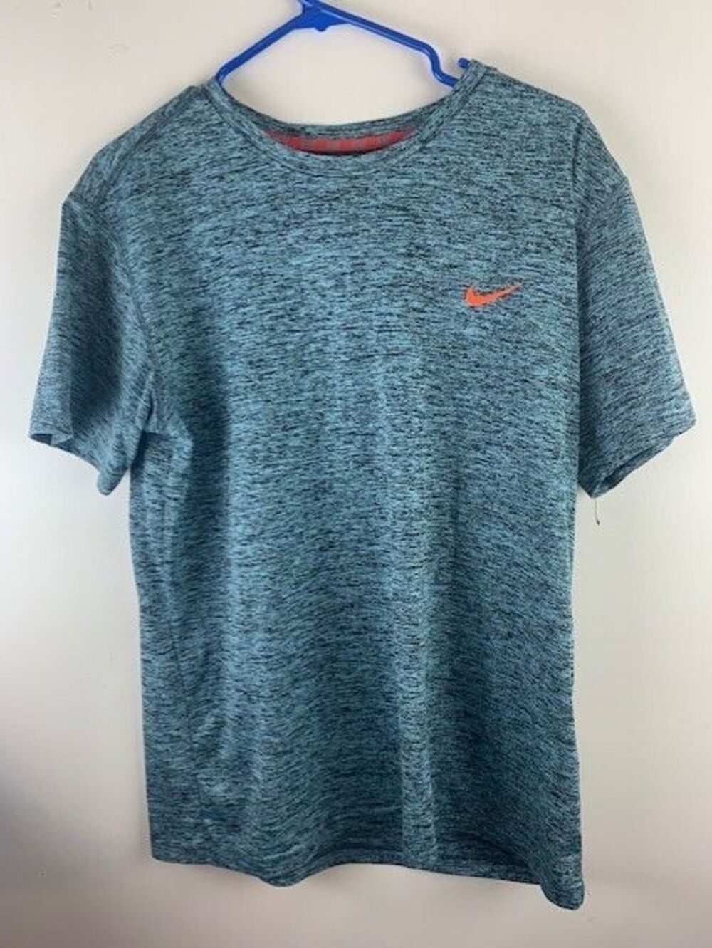 Nike Dri Fit Size L Mens T Shirt Green Pattern Short Sleeve Round Neck Logo
